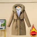 New In Coats & Jackets Women's Winter Padded Jacket Loose Casual Outerwears Fleece Hodded Windbreaker Elegant Office Lady's Coat