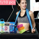 Cooling Towel Instant Relief Microfiber Cool Towels Chilling Neck Wrap Ice Cold Rags for Sports Fitness Camping RIDE Hiking 1/10
