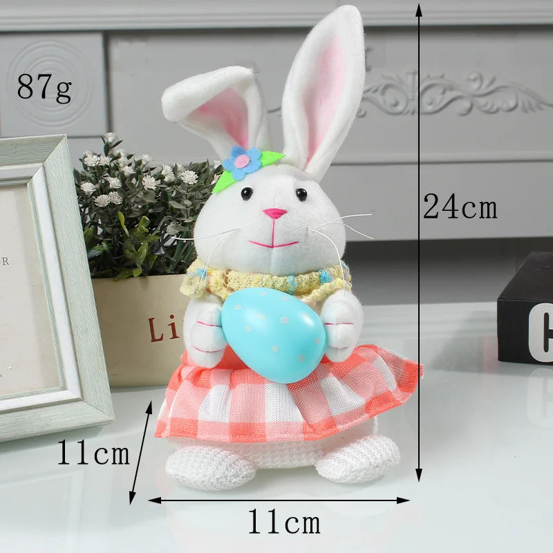 Easter Bunny Gnome Led Light Large Easter Rabbit Ornaments for Home Office Spring Easter Party Bunny Gnome Hanging Ornament 2024