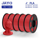 JAYO 3D Printer Filament PLA Series 1.75MM 5Rolls/10Rolls High Strength 100% No Bubble Neatly Wound for FDM DIY Gift Material