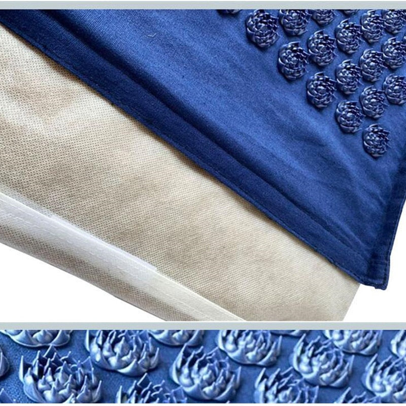 Nature Linen Coconut palm Massage Yoga mat sport pillow mat with bag Lotus Spike Acupressure Mat Cushion