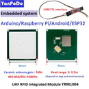 Mini Embedded UHF RFID Module Raspberry Pi Access Control Card Reader 0-5.5dbi Antenna Integrated RFID Module Reader