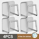 Kitchen Organizer Sponge Holder Soap Drying Rack Self Adhesive Sink Drain Racks Stainless Steel Sink Wall Storage Racks Hooks
