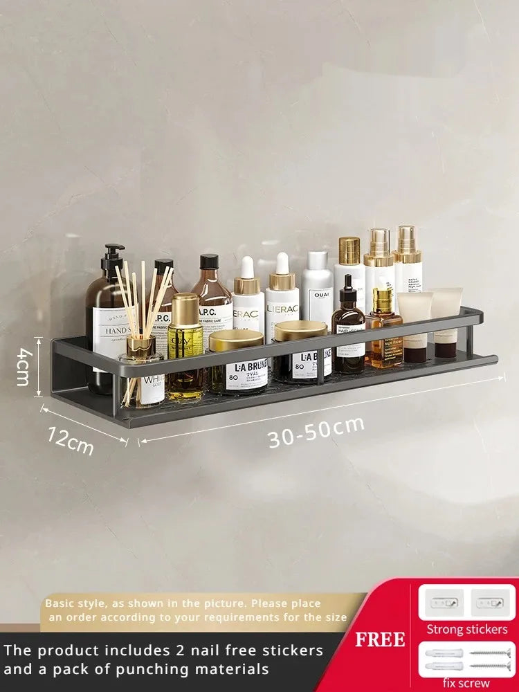 Toilet Storage Rack Punch-Free Washstand Light Luxury Bathroom Wall-Mounted Toilet Toilet Wall Storage Shelf