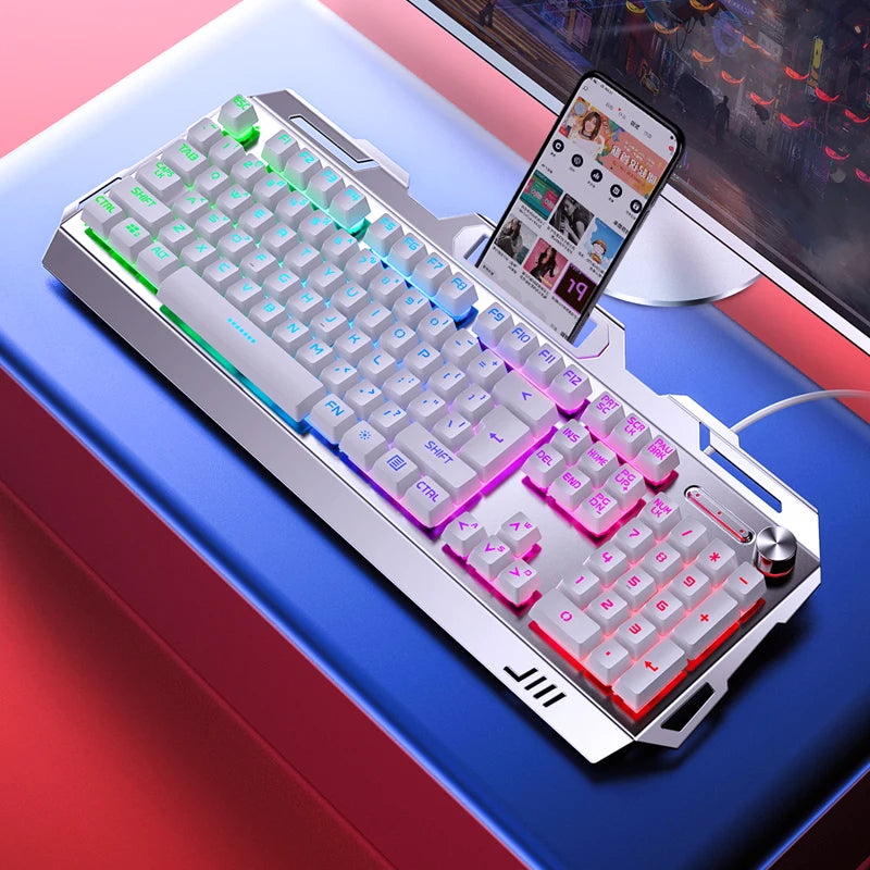 YINDIAO Keyboard Gaming Wired Laptop Desktops PC Computer Office Accessories Low Profile Gamer Keyboards With Numpad