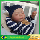BRASTOY Reborn Painted Realistic Baby Doll 48cm Boy Teddy Bear Silicone Body Can Take Bath