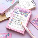 100pcs Memo Cute Bear Purple Pinky Message Notes Handbook Material Paper Girls Boys Notepads