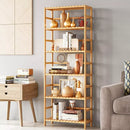 Freestanding Bamboo Bookcase Storage Shelf 6-Tier Bathroom Kitchen Shelving Unit Rack Organizer