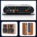 ST-838 HiFi 2.1 Channel Power Amplifier Stereo Bass Sound Amp RMS 80W*2 Class D Mini Media Player MP3 Car Black Home Amplify