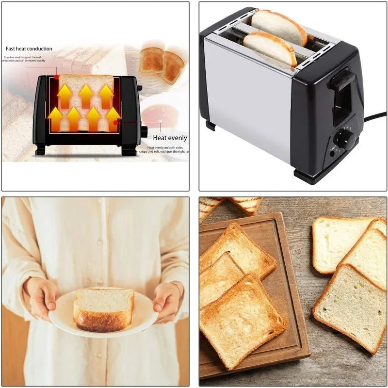 Toaster 2 Stainles Steel Bread Extra Wide Slot Toasters,Electrical Bread Machine for Waffles,One-click Cancel Setting Toaster