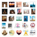 10/30/50PCS Paris Eiffel Tower Sticker Iconic Architecture Graffiti Decals DIY Laptop Phone Luggage Fridge Car Sticker Kids Toy