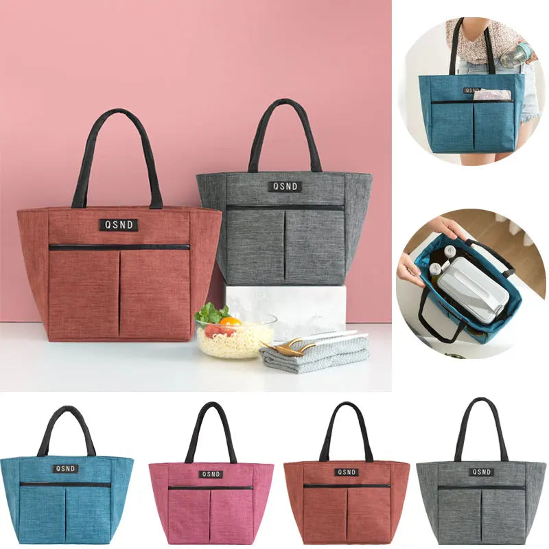 Lunch Bag 2023 New Fashion Kid Women Men Thermal Insulation Waterproof Portable Picnic Insulated Food Storage Box Tote Lunch Bag