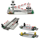 MOC City Train Track Accessories Barrier Barrier Fire Lane Crossing Building Blocks Railing Level Crossing Children's Brick Toys