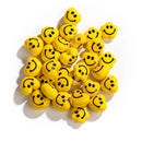 17#10pcs Yellow Smile Face Heart Star Shape Ceramic Beads Porcelain Pottery Punk Rock Special Jewelry Part #XN291