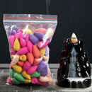 10-50pcs Mixed Burner Incense Relax Unwind 28x15mm Backflow Incense Rose Mint Natural Sandalwood Cone Suitable for All Burners