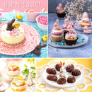18-Cavity Easter Silicone Chocolate Mold Egg Rabbit Bunny Shaped Mould Candy Jelly Cocoa Bombs Making of Easter Party Decoration