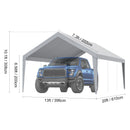 SucceBuy Carport Replacement Canopy Cover Garage Top Tent Shelter Tarp Heavy-Duty Waterproof & UV Protected （Frame Not Include）
