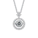 BIJOX STORY 1 CT Moissanite Pendant For Women Simulated Diamond Necklace S925 Sterling Silver Jewelry Girl Valentine's Day Gift