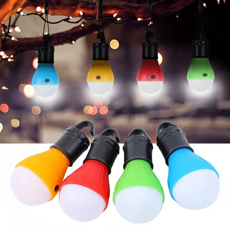 1pc Blue Portable 3LED Outdoor Hook Pendant Lights - Perfect For Camping, Emergency, And Night Lighting