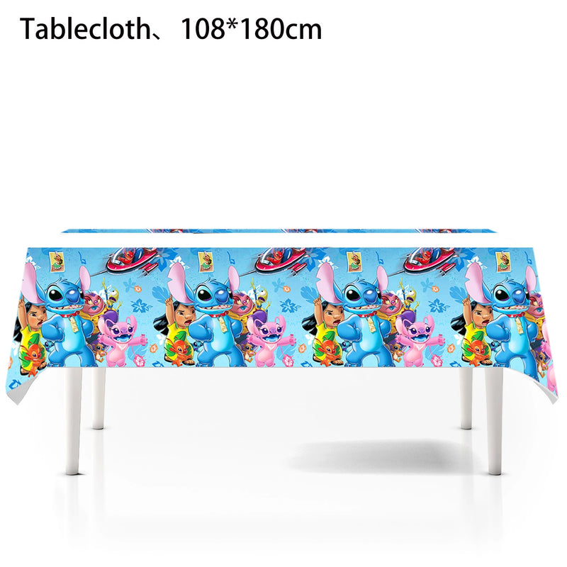 Disney Lilo&Stitch Party Gift Bags Kids Treat Party Supplies Blue Stitch Pink Angel Tablecloth For Kids Baby Shower Tablecover