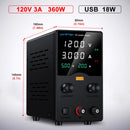 Wanptek Laboratory Power Supply 30V 5A 30V 10A 60V 5A 120V 3A Adjustable with USB fast Charging Regulator DC Power Supply