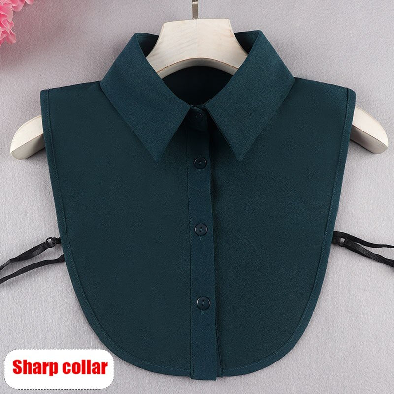 Women Chiffon Fake Collarr Vintage Detachable Shirt Collar Blouse Sweater  Collar Lapel Top Women Clothes Accessories