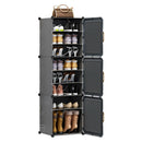 Multi-Tier Adjustable Shoe Storage Cabinet with Doors