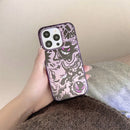 Cute Anieme Pokemon G-Gengar Phone Case for iPhone 15 14 13 12 11 Pro Max Color Sliver Shockproof Protective Phone Back Cover