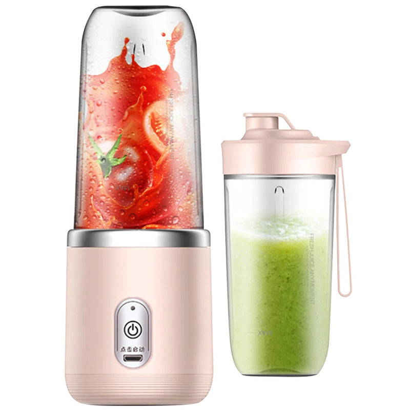 Portable Blender USB Rechargeable 400ML Fruit Shakes Juicer Mixer 40W Automatic Small Electric Juicer Wireless Smoothie Blender