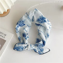 Approx 55cm Cotton Linen Square Scarf Neckerchief Spring Autumn Scarves Neck Scarf Turban Bandanas Headband Decoration for Women