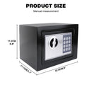 4.6L/8.5L/16L Safes for Home+ 2 Manual Override Keys,Security Safe Cash Box with Double Digital Keypad&Safety Key Lock Cabinet