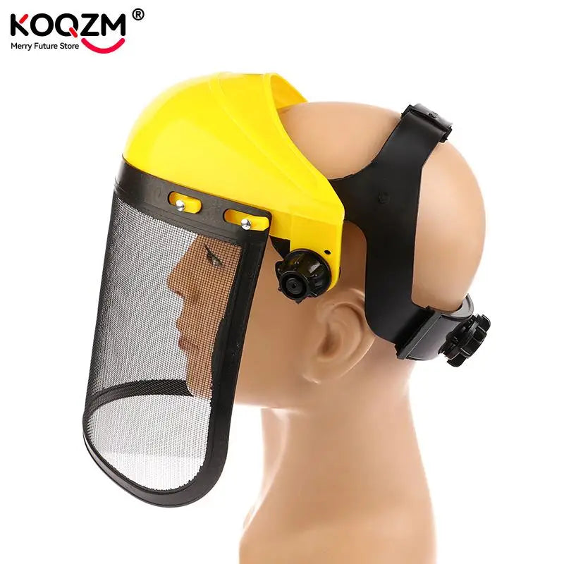 Garden Grass Trimmer Safety Helmet Hat With Full Face Mesh Visor For Logging Brush Cutter Forestry Protection Full Face Shield