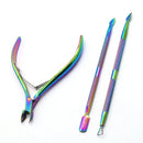 1pcs  Stainless Steel Dead Skin Remover Nails Cuticle Pusher Double-ended Cuticle Pusher  Remover Nail Art Cleaner Care Tool