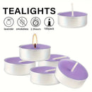 Air Fusion 100 Count Tea Lights Candles Purple Lavender & Vanilla Scented 2.5 Hours Smoke-free Drip-free And Long-lasting