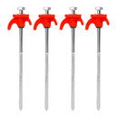 10/2pcs Metal Tent Spikes Camping Pegs Drill in Ground Anchors Heavy Duty Spiral Screw with Hex Socket Stakes Camping Stakes