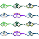 12/6pcs EID Mubarak Decoration Paper Glasses Frame Ramadan Islamic Muslim Photo Booth Props Kids Gift Eid Al Adha Party Supplies