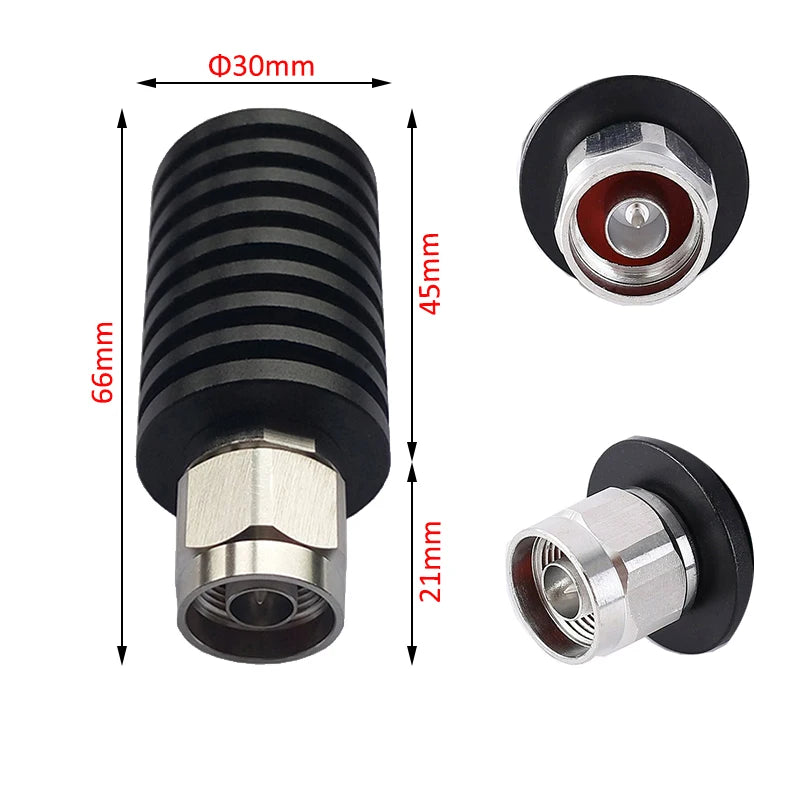 DC-3GHz/6GHz 25W RF Coaxial Dummy Load 50Ohm N Male Connector Terminals