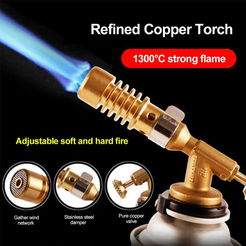 Gas Burner Welding Torch Portable Gas Torch Blowtorch Copper High Temperature Brass Mapp Gas Torch Brazing Solder Welding Plumb