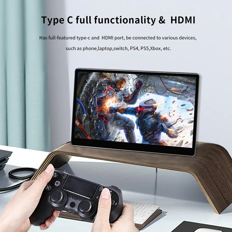 15.6 inch Touch Portable Monitor for PC 4K UHD 3840X2160 Laptop Extra Screen Display Xbox PS4 Switch Gaming Monitor