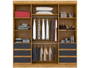 Wardrobe Couple with Mirror 4 Doors 6 Drawers Araplac Sofia