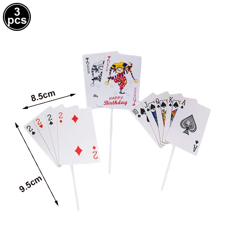 Casino Table Runner Decor Las Vegas Table Cover Poker Night Themed Table Decoration Casino Playing Card Birthday Party Supplies