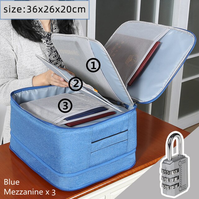 Multifunctional Briefcase Business Trip Material Organize Bag Office Worker Document Handbag File Storage Package Accessories