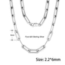 ORSA JEWELS 6mm 9mm 12mm Sizes Paperclip Link Chain Necklace 925 Sterling Silver 14k Gold Chain Man Woman Necklaces as Gift SC39