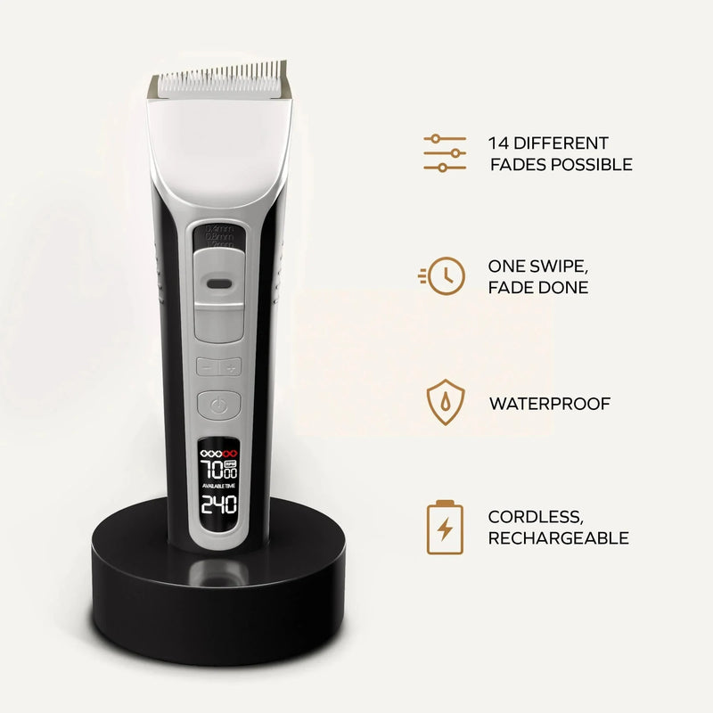 Hair Clipper Unique Shaped Moving Blade Hair Trimmer LCD Display USB Rechargeable For Salon Men Hair Cutting Barber Machine