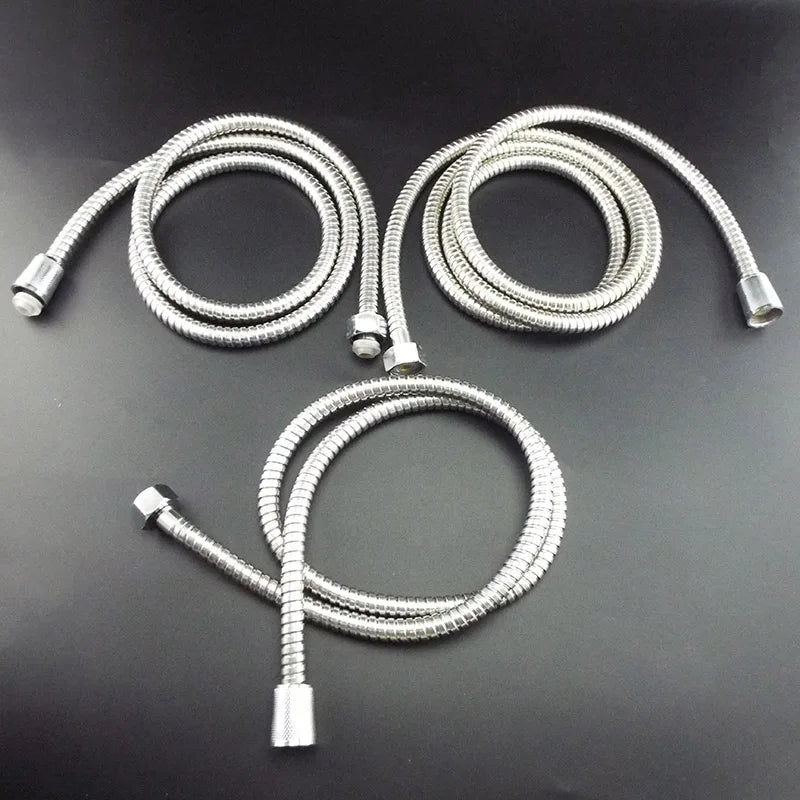 Flexible Shower Hose Tube Stainless Steel 1.2m/1.5/2m Long for home Bathroom Shower Water Hose Extension Plumbing Pipe Pulling