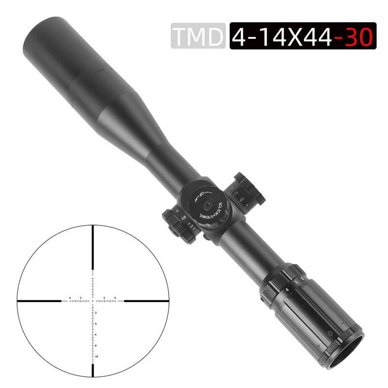 LunetaTMD 4-14x44 FFP Optics Tactical Rifle Scope Hunting First Focus Plane Lunettes Spotting Scopes Optical Collimator  Sight