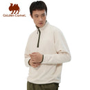 GOLDEN CAMEL Men's Outdoor Fleece Jacket 2023 Autumn Comfortable Stand-up Collar Top Warm Long-sleeved Shirts for Women Sweater