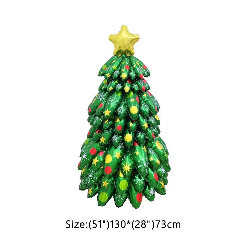 3D DIY Christmas Tree Aluminum Foil Balloon Splicing Christmas Tree Balloon Christmas Decoration Christmas 2024 Supplies