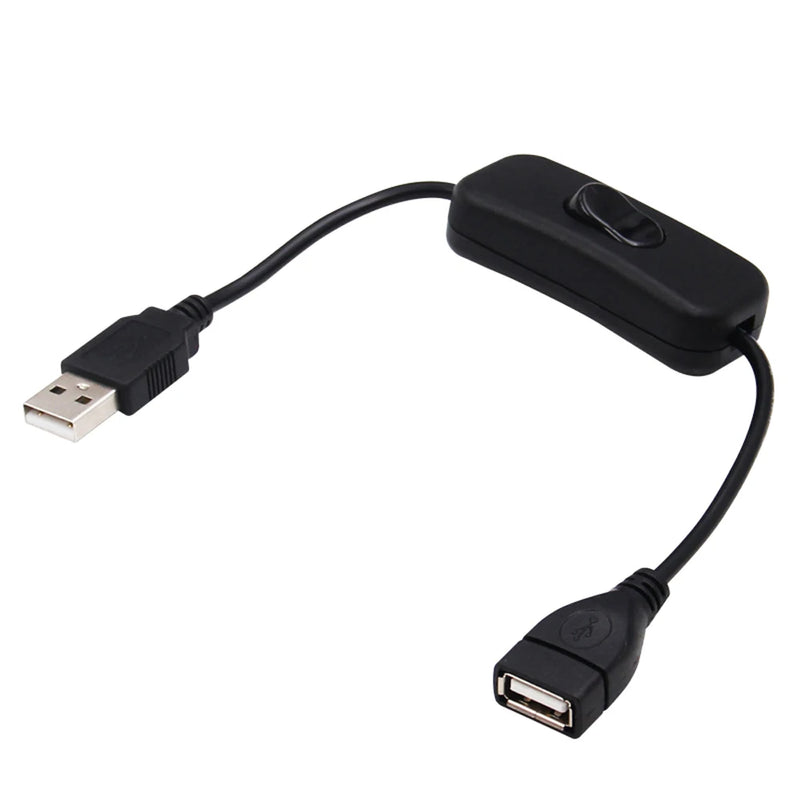 28CM USB Cable with Male To Female ON/OFF  Extension Toggle for  Lamp  Fan Power Supply Line Durable HOT SALE Adapter