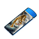 2024 New Waterproof Double Arc Lighter USB Rechargeable Windproof Plasma Lighter Outdoor Camping Flameless Smoking Accessories